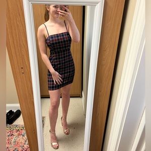 H&M checkered mini dress